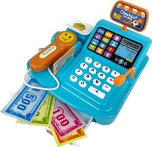 LeanToys Kasa Sklepowa Waga Opakowania Ciasteczek Skaner Na Baterie 3