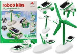 LeanToys Edukacyjny Zestaw Robot Solarny Do Złożenia 6 w 1 Auto Wiatrak 11