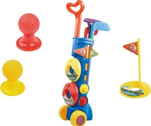 LeanToys Duży Zestaw Do Gry W Golfa Mini Golf + Wózek Golfowy (11353) 2