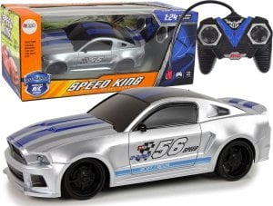 LeanToys Sportowe Szybkie Auto Zdalnie Sterowane R/C Srebrne 1:24 Speed King 1