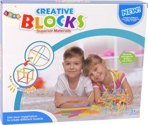 LeanToys Zestaw Do Budowania Klocki Konstrukcyjne Patyczki Do Układania Słomki 3