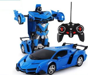 LeanToys Auto Robot 2w1 R/C Pilot Światło Dźwięk Drift Niebieski 1