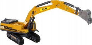 LeanToys Pojazd Budowlany Koparka Gąsienica 1:55 Żółty 3