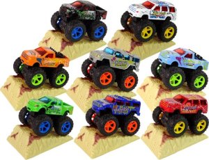 LeanToys Auto Resorak Z Naciągiem Monster Truck Big Foot Gumowe Opony Rampa 1