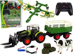 LeanToys Zestaw Traktor R/C Maszyny Rolnicze 2,4G Zgrabiarka Akcesoria 1