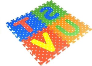 LeanToys Puzzle Piankowe Kolorowe Alfabet i Cyferki 36 elementów 3