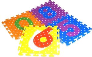 LeanToys Puzzle Piankowe Kolorowe Alfabet i Cyferki 36 elementów 4