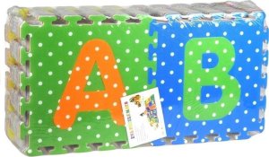 LeanToys Puzzle Piankowe Kolorowe Alfabet i Cyferki 36 elementów 5
