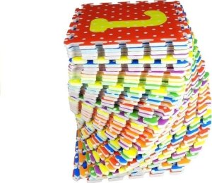 LeanToys Puzzle Piankowe Kolorowe Alfabet i Cyferki 36 elementów 6