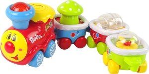 LeanToys Kolorowy Edukacyjny Pociąg Dla Malucha Światło Dźwięk Lokomotywa 5