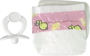 LeanToys Zestaw Dla Lalek Akcesoria Smoczek Butelka Pieluchy 3