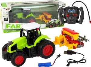 LeanToys Pojazd Rolniczy Traktor Z Prasą R/C 1:16 Zielony 1