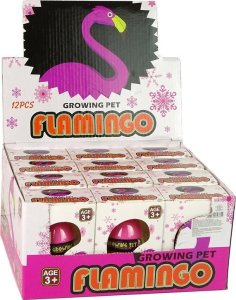 LeanToys Rosnące Jajo Flaming 6cm Różowe 3