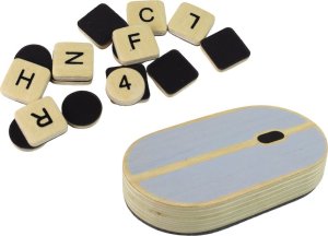 LeanToys Tablica Drewniana Laptop Kreda 4