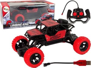 LeanToys Auto Zdalnie Sterowane Terenowe R/C 1:18 Czerwone 1