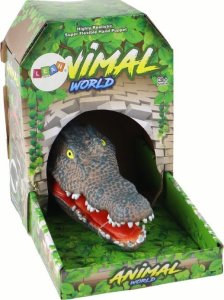 LeanToys Pacynka na Rękę Krokodyl Zwierzątko Szary 4