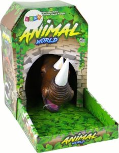 LeanToys Pacynka na Rękę Nosorożec Zwierzątko Brązowy 5