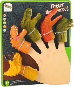 LeanToys Pacynki na Palce Dinozaury Zwierzęta 5 Szt. 3