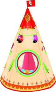LeanToys Namiot Tipi Dla Dzieci Styl Indiański Ogród Kremowy 160 cm x 105 cm 2
