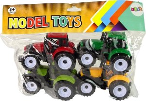 LeanToys Zestaw Traktorów Rolniczych Farma 4 Sztuki Kolorowe 7