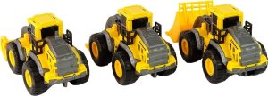 LeanToys Zestaw Pojazdów Budowlanych 3 Modele Żółte 5