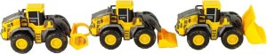 LeanToys Zestaw Pojazdów Budowlanych 3 Modele Żółte 6