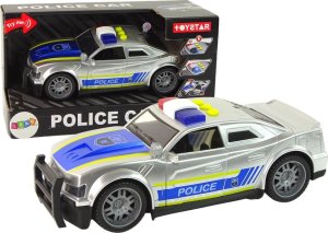 LeanToys Auto Policja 1:14 Światła Dźwięki Srebrne 1