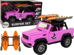 LeanToys Auto Terenowe 1:14 Napęd Frykcyjny Różowe Surfing 1