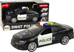 LeanToys Auto Policja 1:14 Światła Dźwięki Czarne 1