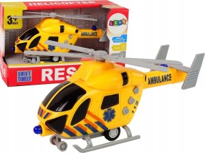 LeanToys Helikopter Ratunkowy Ambulans Żółty Dźwięk Światła Śmigła 1