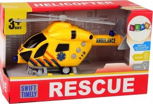 LeanToys Helikopter Ratunkowy Ambulans Żółty Dźwięk Światła Śmigła 5
