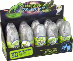 LeanToys Świecący W Ciemności Szkielet 3D Dinozaury Mamut w Jajku 6