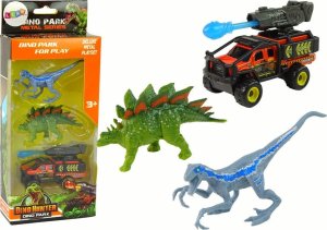 LeanToys Dinozaury Figurki Zestaw Auto Rakieta Niebieski 1