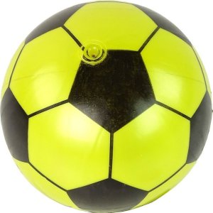 LeanToys Piłka Żółta Czarna Gumowa Duża 23 cm Lekka 1