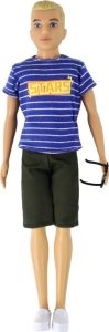 LeanToys Lalka Dla Dzieci Chłopak Koszulka Blond Włosy 3