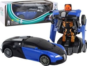 LeanToys Samochód-Robot 2w1 Bugatti Niebieski Efekty Świetlne 1