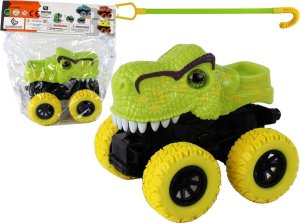 LeanToys Pojazd Terenowy Pchacz  Tyranozaur Rex Gumowe Koła Zielony 1