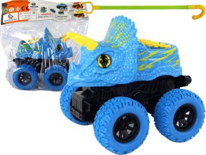 LeanToys Pojazd Terenowy Pchacz Triceratops Gumowe Koła Niebieski 1