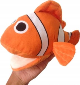 LeanToys Pluszowa Maskotka Ryba Błazenek Pomarańczowy Pacynka 25 cm 3