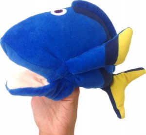 LeanToys Pluszowa Maskotka Rybka Niebieska Pacynka 25 cm 2