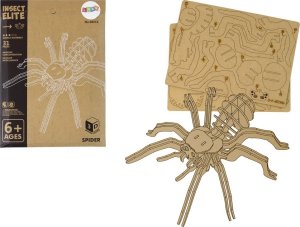 LeanToys Drewniane Puzzle Przestrzenne 3D Pająk Składanka Edukacyjna 31 Elementów 1