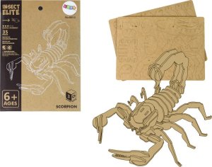 LeanToys Drewniane Puzzle Przestrzenne 3D Skorpion Składanka Edukacyjna 35 Elementów 1