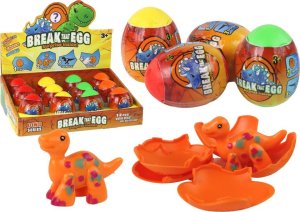 LeanToys Magiczne Pękające Jajko Dinozaur W Skorupie 4 Kolory 6 cm 1