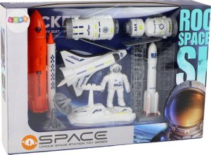 LeanToys Zestaw Kosmiczny Misja Kosmiczna Rakieta Statek Kosmiczny 8 ele. 4