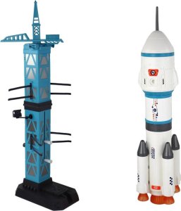 LeanToys Zabawka Misja Kosmiczna Rakieta Astronauci Wyrzutnia 15 Elementów 3