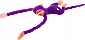 LeanToys Maskotka Pluszowa Małpka z Dźwiękiem Fioletowa 60 cm 3