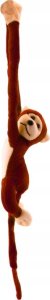 LeanToys Maskotka Pluszowa Małpka z Dźwiękiem Ciemno Brązowa 80 cm 4