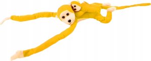 LeanToys Maskotka Pluszowa Małpka z Dzieckiem Żółta 90 cm 3