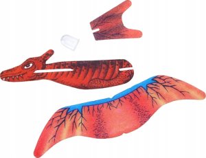 LeanToys Piankowy Samolot Dinozaur W Kolorze Czerwonym 2