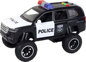 LeanToys Pojazd Terenowy Raptor Policja Czarny Otwierane Drzwi Dźwięk Światła 2